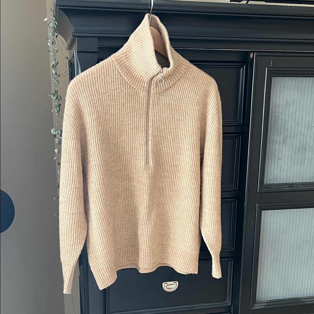 1/4 Zip Wool & Baby Alpaca Sweater